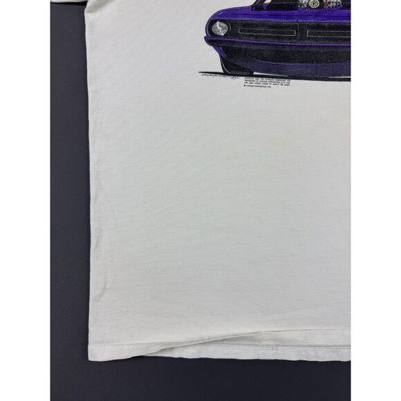 Rare Vintage 1996 90s Killer Cuda Chrysler Plymouth Barracuda Car Racing Art Tee - Picture 6 of 9